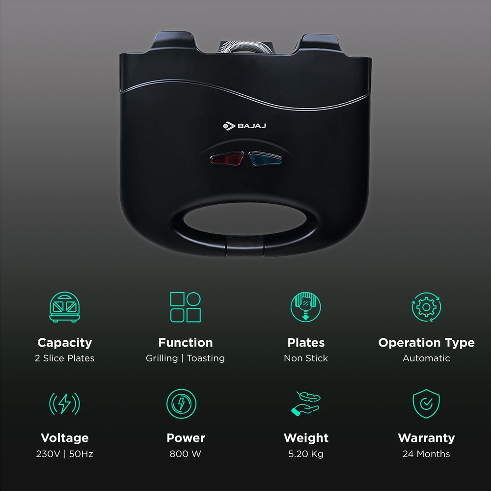 Bajaj Deluxe Sandwich Maker (800W)