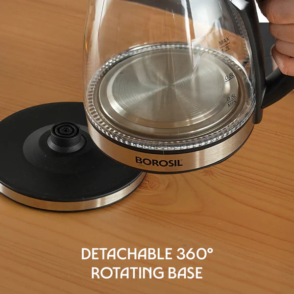 Borosil Crystal 1.2L Electric Glass Kettle