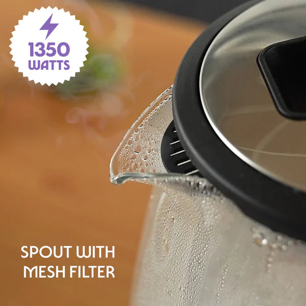 Borosil Crystal 1.2L Electric Glass Kettle