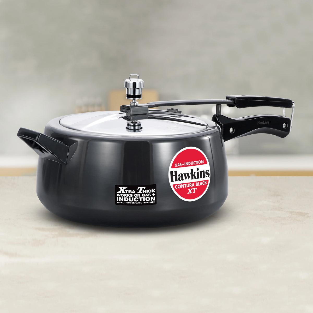 Hawkins Contura Black XT Pressure Cooker (6.5 Litre, Induction Compatible) (CXT 65)
