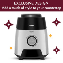 Borosil Silverline 750W Mixer Grinder with 3 Heavy-Duty Stainless Steel Jars
