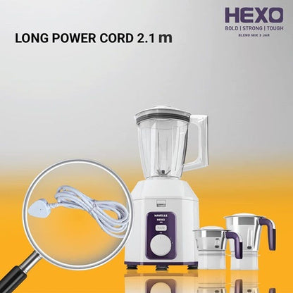Hexo 1000W Mixer Grinder with 3 Jars