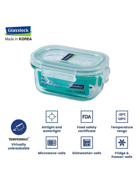 Glasslock Classic Round Glass Container (165 ml)