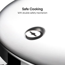 Stahl Triply Stainless Steel Versatil 3L Broad Pressure Cooker with Lid Induction & Gas Compatible  Inner Lid  Premium 3-Layer Stainless Steel Cooker