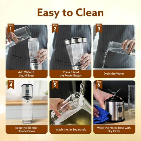 AGARO Galaxy Portable Blender (Silver, 450ml)