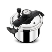 Stahl Triply Stainless Steel Versatil 5L Pressure Cooker with Lid Induction & Gas Compatible Inner Lid Premium 3-Layer Stainless Steel Cooker