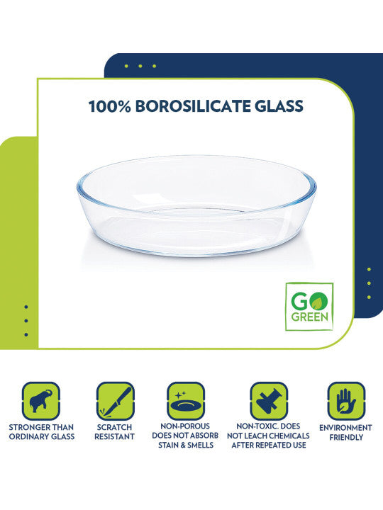 Borosil Oval Baking Dish (1.6 L)
