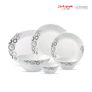La Opala Diva Classique Misty Drops Opalware Dinner Set (27 Pieces)