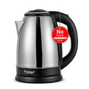 Prestige PKOSS 1.8L Stainless Steel Electric Kettle, Silver & Black (1350W)