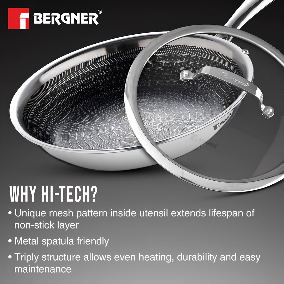 Bergner Hi-Tech Prism Fry Pan (28 cm)