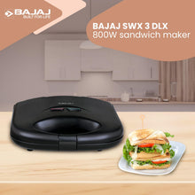 Bajaj SWX3 Deluxe Sandwich Toaster, Black (800W)
