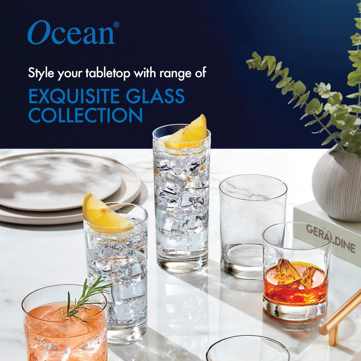 Ocean Pyramid Hi Ball Glass (300ml)