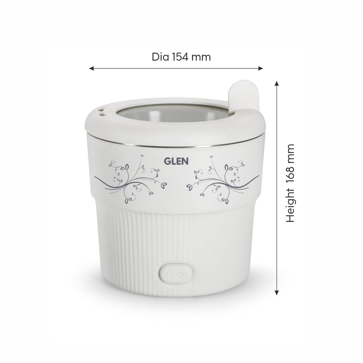 Glen Electric Mini Cooker, White (0.8L, 500W)
