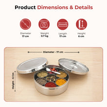 Vinod Stainless Steel Masala Dabba No. 10 (6.5 Inch)