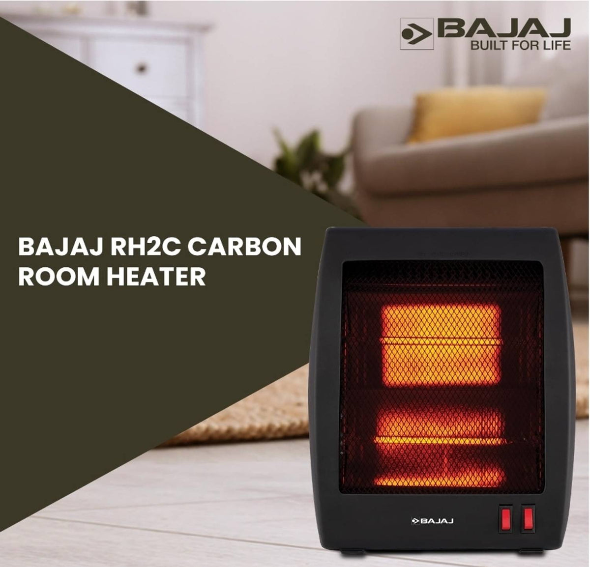 Bajaj RH2C Carbon Room Heater (800W)