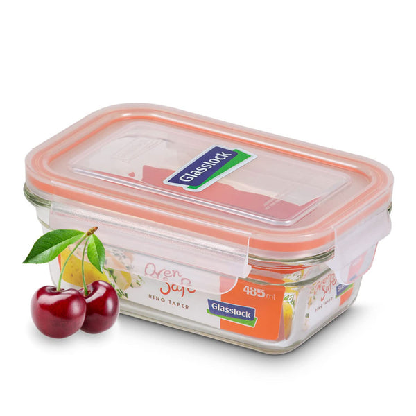 Glasslock Ring Taper Rectangle Glass Container (480 ml)