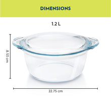 Borosil Deep Round Casserole (1.2 L)