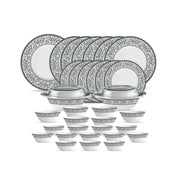 La Opala Diva Sovrana Persian Grey Opalware Dinner Set (35 Pieces)