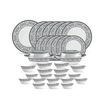 La Opala Diva Sovrana Persian Grey Opalware Dinner Set (35 Pieces)