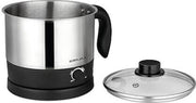 Bajaj KTS Multicook Electric Kettle, Black & Silver (1L)