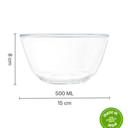 Borosil Mixing Bowl with Lid (500 ml)