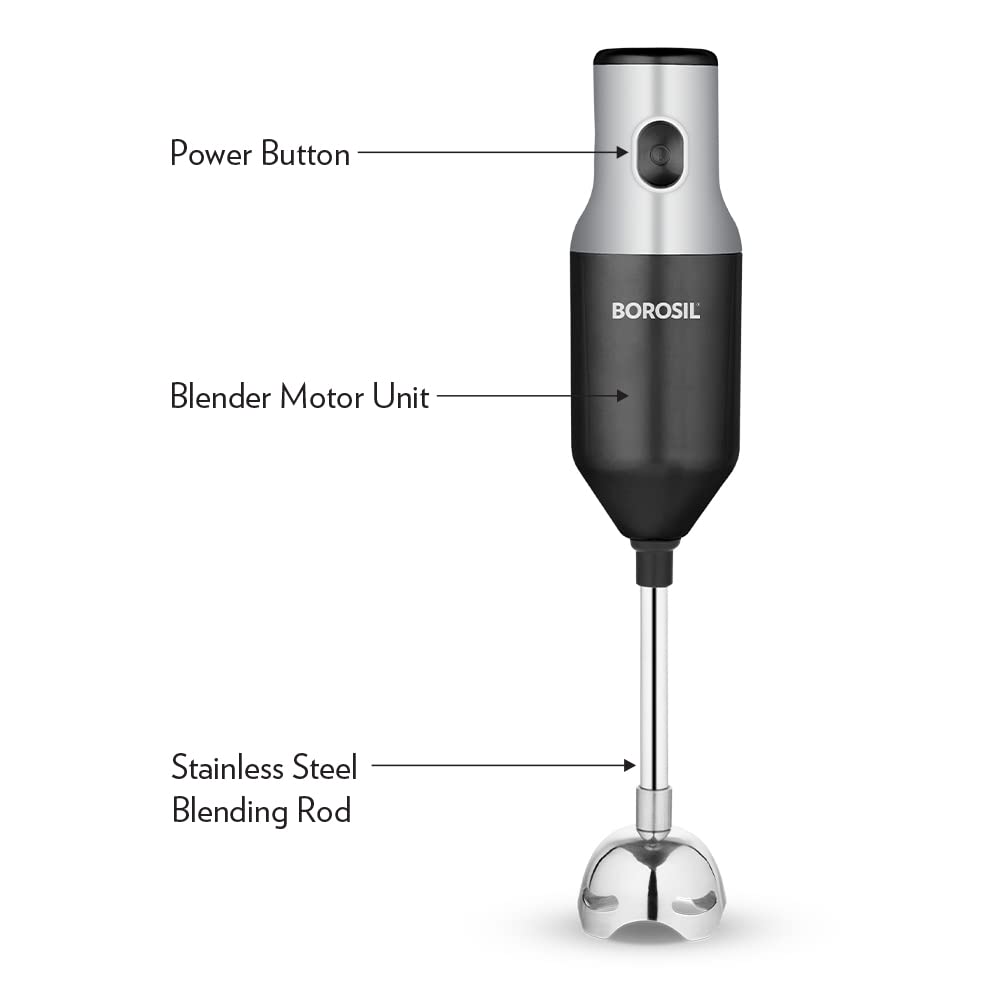Borosil Masterblend WB32 Hand Blender, Black (250W)