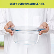 Borosil Deep Round Casserole (1.2 L)