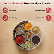 Vinod Stainless Steel Masala Dabba No. 10 (6.5 Inch)