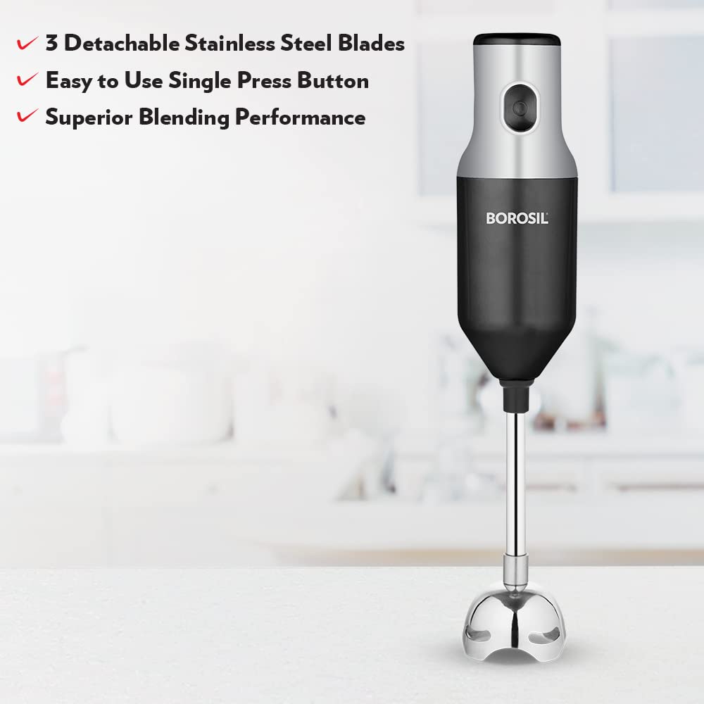 Borosil Masterblend WB32 Hand Blender, Black (250W)