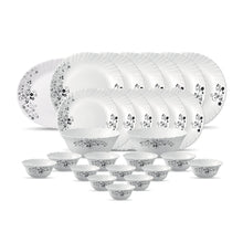 La Opala Diva Classique Mystrio Black Opalware Dinner Set (35 Pieces)
