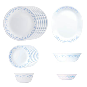 Corelle Livingware Morning Blue 21 Piece Dinner Set