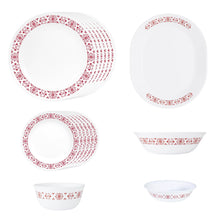 Corelle Livingware Red Trellis 21-Piece Dinner Set