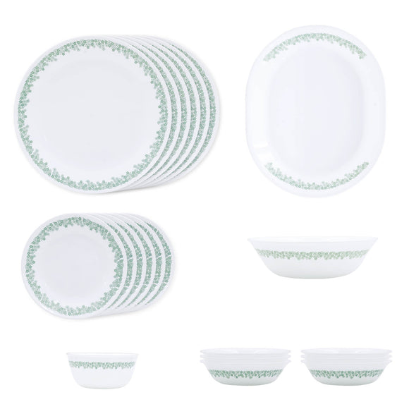 Corelle Livingware Spring Blossom Mint 21 Piece Dinner Set
