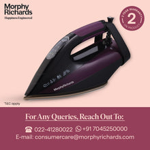 Morphy Richards Intellitemp Smart Steam Iron, Sage Purple & Black (2400W)
