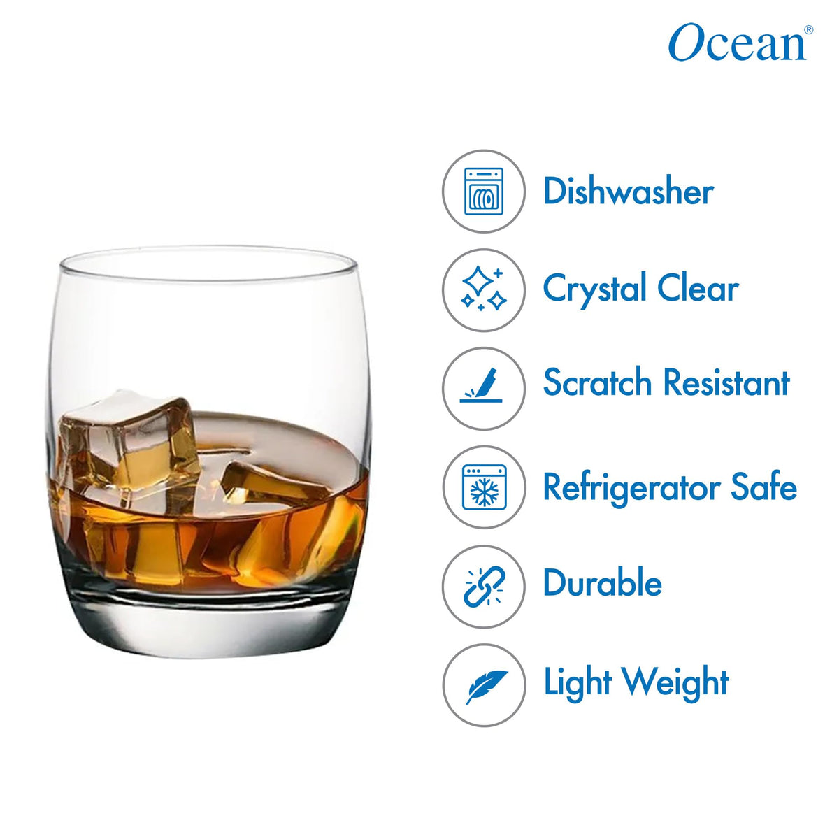 Ocean Ivory Rock Glass (320ml)