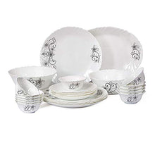 Cello Imperial Camber Black Opalware Dinner Set (27 Pieces)