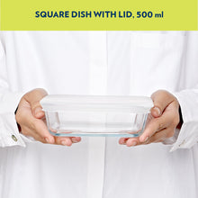 Borosil Square Dish with Plastic Lid (0.5 L)