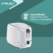 Bajaj ATX4 Pop-up Toaster, White (750W)