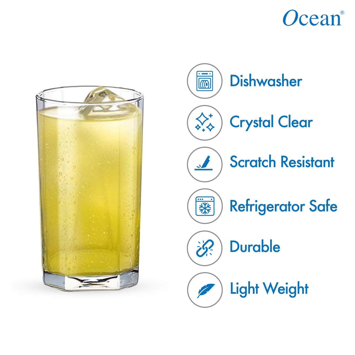 Ocean Pyramid Hi Ball Glass (300ml)