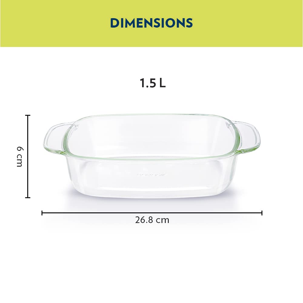 Borosil Rectangular Dish (1.5 L)