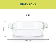 Borosil Rectangular Dish (1.5 L)