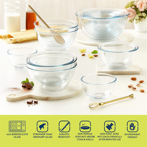 Borosil Mixing Bowl with Lid (350 ml)