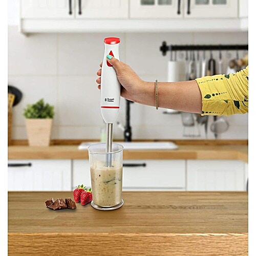 Russell Hobbs Hand Blender, White & Red (300W)