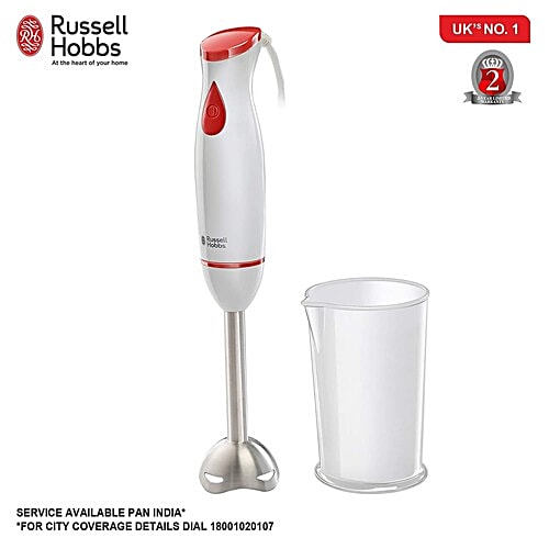 Russell Hobbs Hand Blender, White & Red (300W)