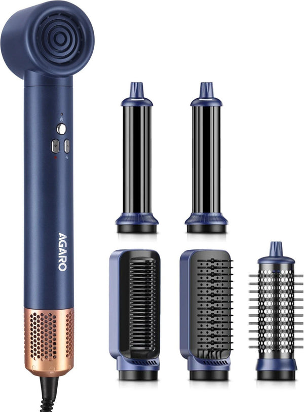 AGARO Imperial Multifunctional 6-in-1 Hair Styler, Blue (1200W)