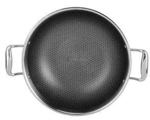 Bergner Hi-Tech Prism Kadai with Lid (5.8L, 32 cm)