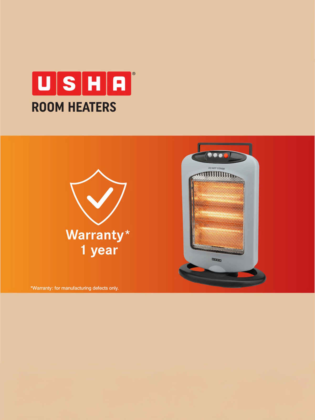 Usha HH 4003 Halogen Heater (1200W)