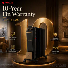 Havells Hestio Black 9 Straight Fin OFR Room Heater (2400W)