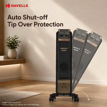 Havells Hestio Black 9 Straight Fin OFR Room Heater (2400W)