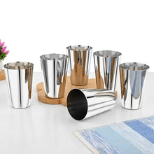 Vinod Alfa Stainless Steel Glass Set of 6 (300ml)
